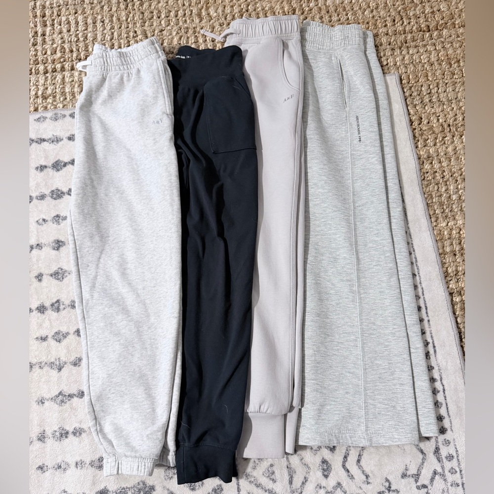 Abercrombie Kids Sweatpants & Joggers - Light Gray, Black, Gray